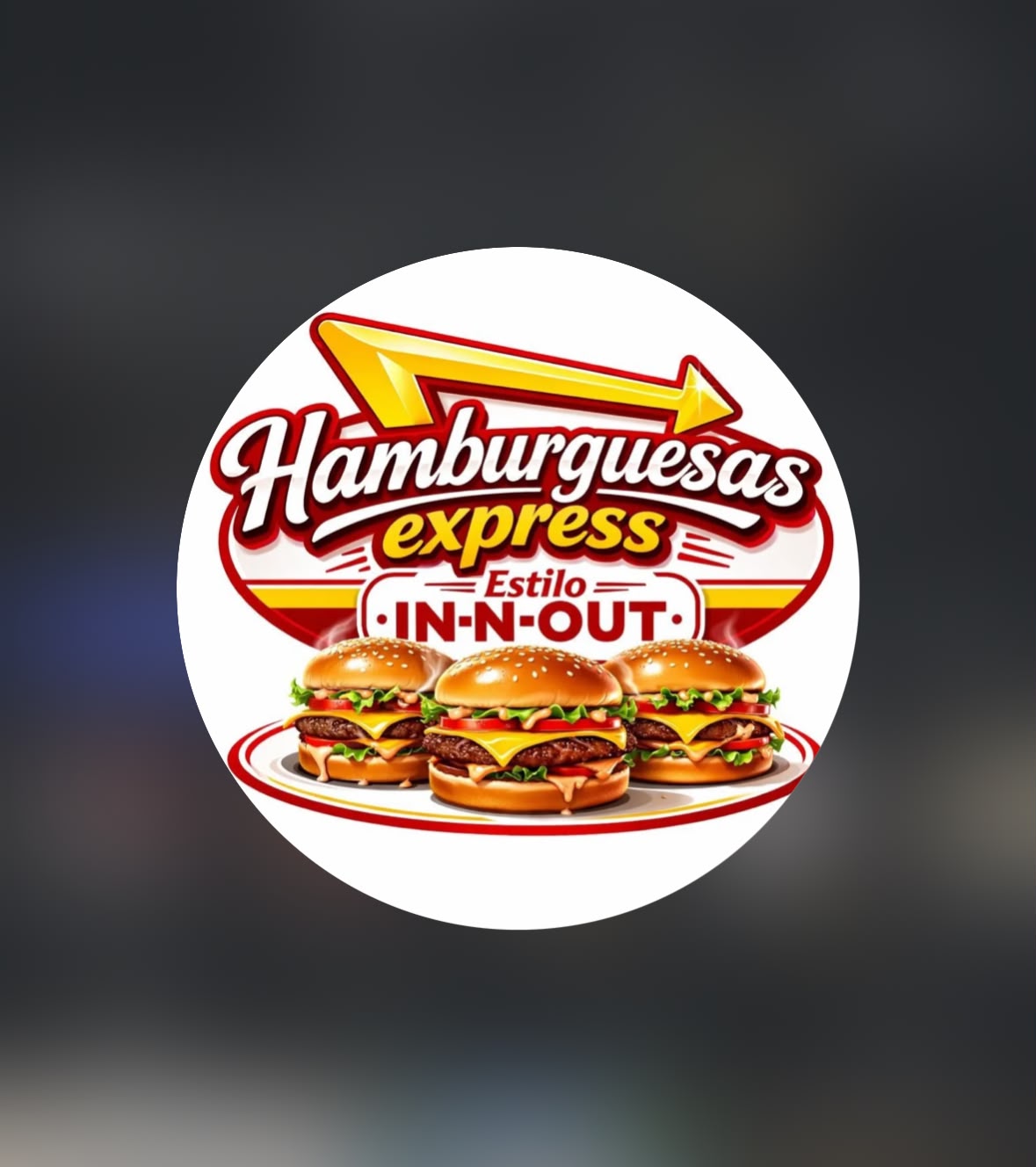 Logo Hamburguesas Express estilo In-N-Out